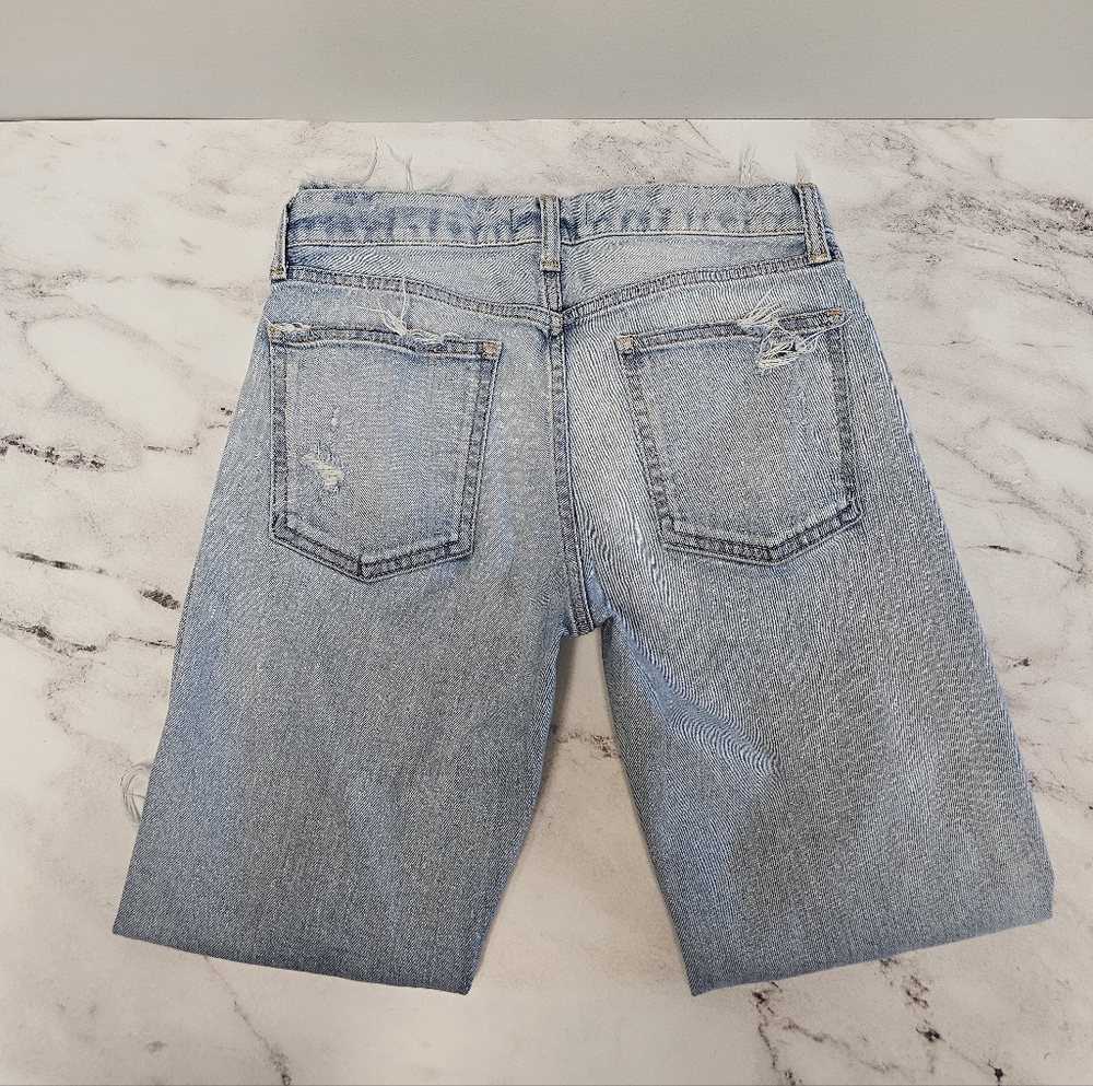 Moussy Vintage High Rise Ankle Fray Skinny Blue Distressed Jeans 26 Preowned - Picture 6 of 10